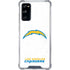 NFL Los Angeles Chargers Distressed Galaxy S20 FE Clear Case